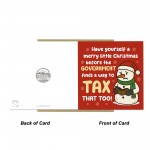 Funny Christmas Card Humorous TAX Xmas Card For Friends Family