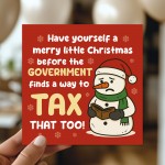 Funny Christmas Card Humorous TAX Xmas Card For Friends Family