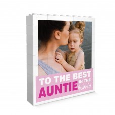 Personalised Auntie Gift Building Block Photo Gift For Auntie