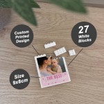Personalised Auntie Gift Building Block Photo Gift For Auntie