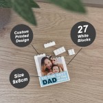 Personalised Dad Gift Building Block Photo Gift For Dad Birthday Personalised Dad Gift Building Block Photo Gift For Dad Birthday