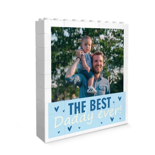 Personalised Daddy Gift Building Block Photo Gift For Daddy