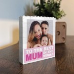 Personalised Best Mum Gift Building Block Photo Gift For Mum