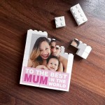 Personalised Best Mum Gift Building Block Photo Gift For Mum