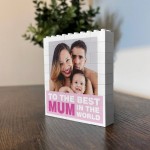 Personalised Best Mum Gift Building Block Photo Gift For Mum