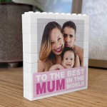 Personalised Best Mum Gift Building Block Photo Gift For Mum