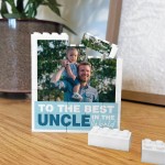 Personalised Best Uncle Gift Building Block Photo Gift For Uncle