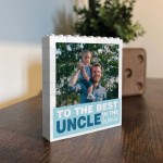 Personalised Best Uncle Gift Building Block Photo Gift For Uncle