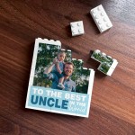 Personalised Best Uncle Gift Building Block Photo Gift For Uncle