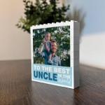 Personalised Best Uncle Gift Building Block Photo Gift For Uncle