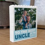 Personalised Best Uncle Gift Building Block Photo Gift For Uncle