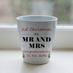 1st Christmas As Mr And Mrs Gift Plant Pot Gift For Couple