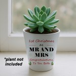 1st Christmas As Mr And Mrs Gift Plant Pot Gift For Couple