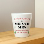 1st Christmas As Mr And Mrs Gift Plant Pot Gift For Couple