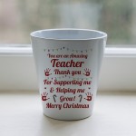 Merry Christmas Teacher Gift Plant Pot Gift For Teacher Nursery
