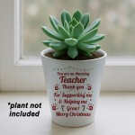 Merry Christmas Teacher Gift Plant Pot Gift For Teacher Nursery