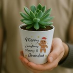 Merry Christmas Nanny and Grandad Plant Pot Gift For Grandparent