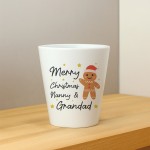 Merry Christmas Nanny and Grandad Plant Pot Gift For Grandparent