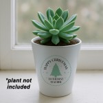 Happy Christmas To The Best Teacher Plant Pot Gift For Teacher