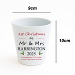 Personalised 1st Christmas As Mr And Mrs Gift Plant Pot Gift