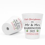 Personalised 1st Christmas As Mr And Mrs Gift Plant Pot Gift