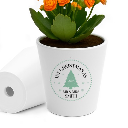 Personalised Plant Pot 1st Christmas As Mr And Mrs Gift Personalised Plant Pot 1st Christmas As Mr And Mrs Gift