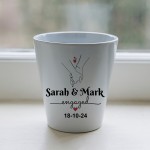 Personalised Plant Pot Engagement Gift For Couple Congrats Personalised Plant Pot Engagement Gift For Couple Congrats