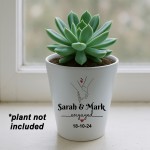Personalised Plant Pot Engagement Gift For Couple Congrats Personalised Plant Pot Engagement Gift For Couple Congrats