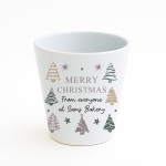 Personalised Merry Christmas Gift For Colleague Plant Pot