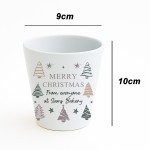 Personalised Merry Christmas Gift For Colleague Plant Pot