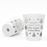 Personalised Merry Christmas Gift For Colleague Plant Pot