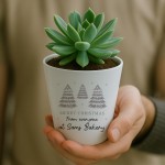 Merry Christmas Gift For Colleague Personalised Plant Pot