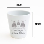 Merry Christmas Gift For Colleague Personalised Plant Pot