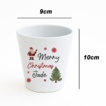 Merry Christmas Gift For Colleague Friend Personalised Plant Pot