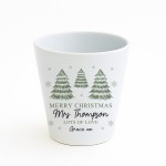 Merry Christmas Teacher Gift Personalised Plant Pot Gift