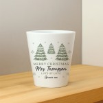 Merry Christmas Teacher Gift Personalised Plant Pot Gift