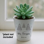 Personalised Merry Christmas Teacher Gift Plant Pot Gift