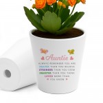 Braver Stronger Smarter Gift For Auntie Plant Pot Birthday Gift
