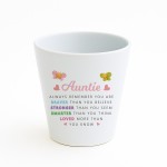 Braver Stronger Smarter Gift For Auntie Plant Pot Birthday Gift