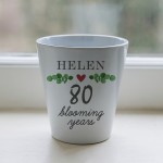 80th Birthday Gift For Nanny Grandma Nana Personalised Plant Pot 80th Birthday Gift For Nanny Grandma Nana Personalised Plant Pot