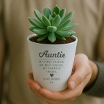 Special Gift For Auntie Personalised Plant Pot Best Friend Gift