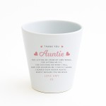 Thank You Gift For Auntie Plant Pot Personalised Gift For Auntie