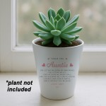 Thank You Gift For Auntie Plant Pot Personalised Gift For Auntie