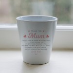 Personalised Thank You Gift For Mum PLANT POT Gift For Birthday Personalised Thank You Gift For Mum PLANT POT Gift For Birthday