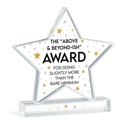 Funny Colleague Plaque Joke Acrylic Star Award For Office Party