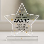 Joke Gift For Colleague Acrylic Star Award For Office Party