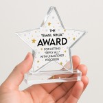 Joke Gift For Colleague Acrylic Star Award For Office Party