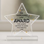 Joke Gift For Co Worker Acrylic Star Award For Office Party