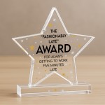 Joke Gift For Co Worker Acrylic Star Award For Office Party