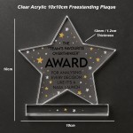 Funny Colleague Award Acrylic Star Overthinker Award For Office